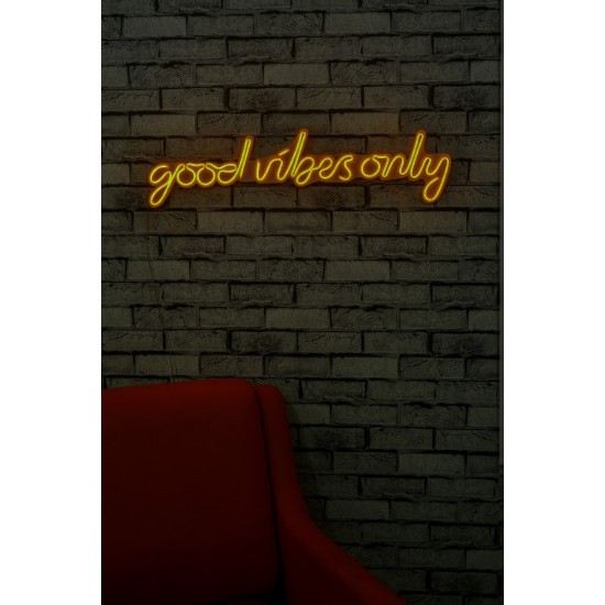 Decorative Plastic Led Lighting Good Vibes Only - Yellow Yellow Wallxpert Decorative Plastic Led Lighting Good Vibes Only - Yellow Yellow
