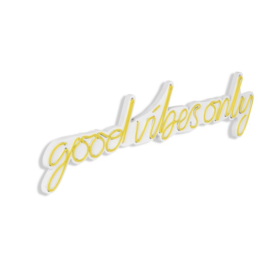 Decorative Plastic Led Lighting Good Vibes Only - Yellow Yellow Wallxpert Decorative Plastic Led Lighting Good Vibes Only - Yellow Yellow