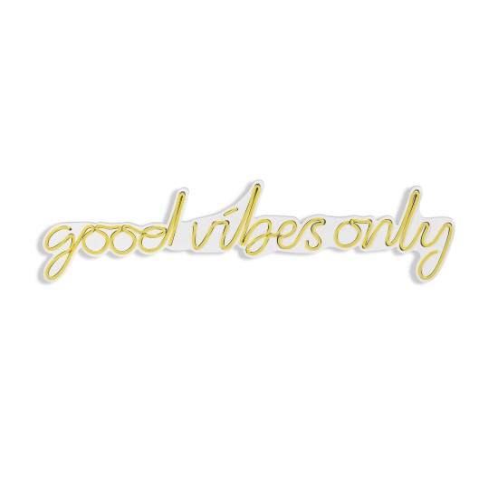 Decorative Plastic Led Lighting Good Vibes Only - Yellow Yellow Wallxpert Decorative Plastic Led Lighting Good Vibes Only - Yellow Yellow