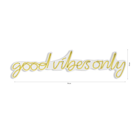 Decorative Plastic Led Lighting Good Vibes Only - Yellow Yellow Wallxpert Decorative Plastic Led Lighting Good Vibes Only - Yellow Yellow