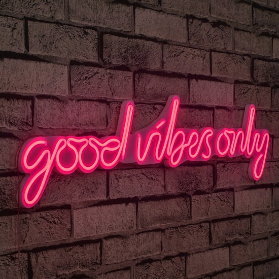 Decorative Plastic Led Lighting Good Vibes Only - Pink Pink Wallxpert Decorative Plastic Led Lighting Good Vibes Only - Pink Pink