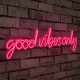 Decorative Plastic Led Lighting Good Vibes Only - Pink Pink Wallxpert Decorative Plastic Led Lighting Good Vibes Only - Pink Pink