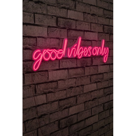 Decorative Plastic Led Lighting Good Vibes Only - Pink Pink Wallxpert Decorative Plastic Led Lighting Good Vibes Only - Pink Pink