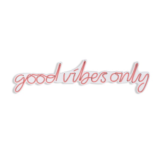 Decorative Plastic Led Lighting Good Vibes Only - Pink Pink Wallxpert Decorative Plastic Led Lighting Good Vibes Only - Pink Pink
