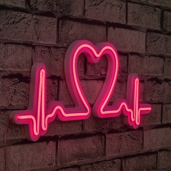 Decorative Plastic Led Lighting Love Rhythm - Pink Pink Wallxpert Decorative Plastic Led Lighting Love Rhythm - Pink Pink