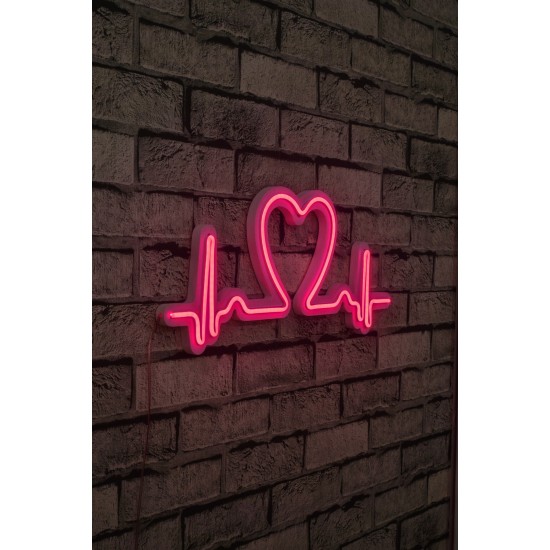 Decorative Plastic Led Lighting Love Rhythm - Pink Pink Wallxpert Decorative Plastic Led Lighting Love Rhythm - Pink Pink