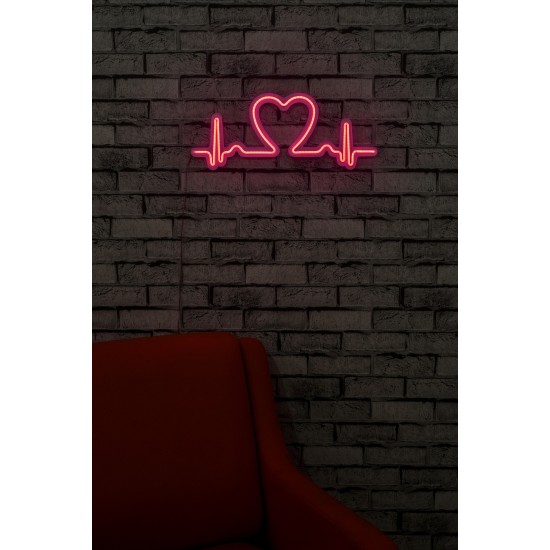 Decorative Plastic Led Lighting Love Rhythm - Pink Pink Wallxpert Decorative Plastic Led Lighting Love Rhythm - Pink Pink