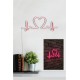 Decorative Plastic Led Lighting Love Rhythm - Pink Pink Wallxpert Decorative Plastic Led Lighting Love Rhythm - Pink Pink
