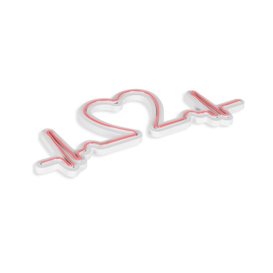 Decorative Plastic Led Lighting Love Rhythm - Pink Pink Wallxpert Decorative Plastic Led Lighting Love Rhythm - Pink Pink