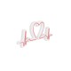 Decorative Plastic Led Lighting Love Rhythm - Pink Pink Wallxpert Decorative Plastic Led Lighting Love Rhythm - Pink Pink