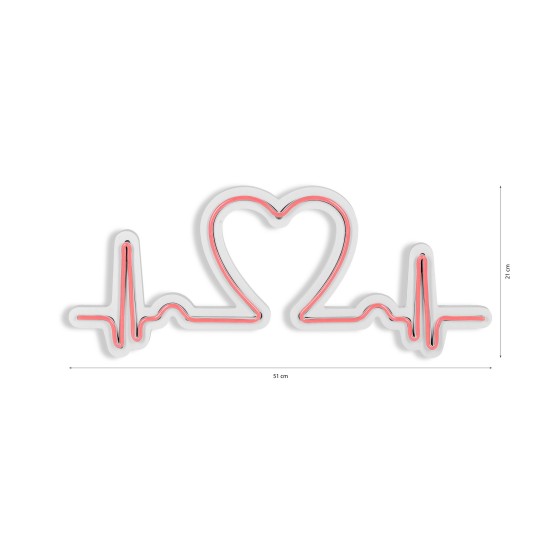 Decorative Plastic Led Lighting Love Rhythm - Pink Pink Wallxpert Decorative Plastic Led Lighting Love Rhythm - Pink Pink