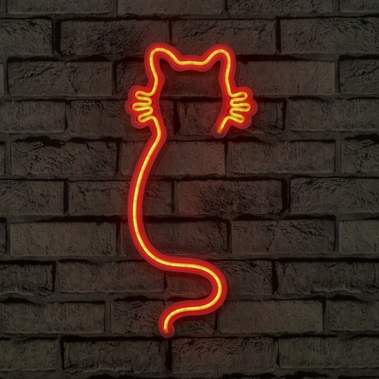 Decorative Plastic Led Lighting Cat - Red Red Decorative Plastic Led Lighting Cat - Red Red