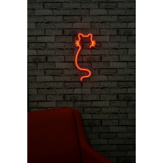 Decorative Plastic Led Lighting Cat - Red Red Decorative Plastic Led Lighting Cat - Red Red