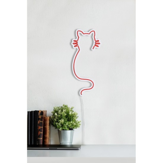 Decorative Plastic Led Lighting Cat - Red Red Decorative Plastic Led Lighting Cat - Red Red