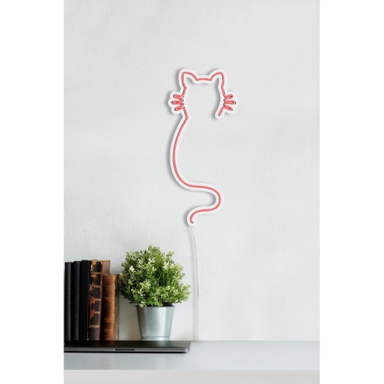 Decorative Plastic Led Lighting Cat - Pink Pink Decorative Plastic Led Lighting Cat - Pink Pink