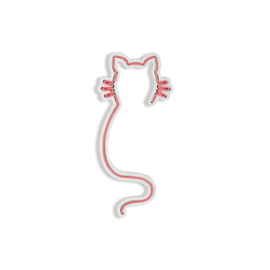 Decorative Plastic Led Lighting Cat - Pink Pink Decorative Plastic Led Lighting Cat - Pink Pink