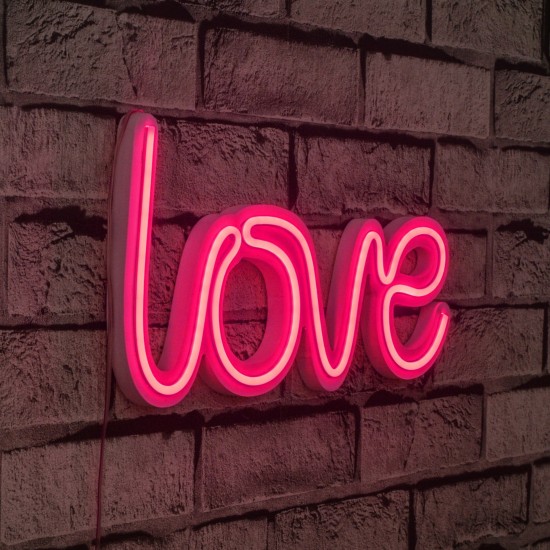 Decorative Plastic Led Lighting Love - Pink Pink Wallxpert Decorative Plastic Led Lighting Love - Pink Pink
