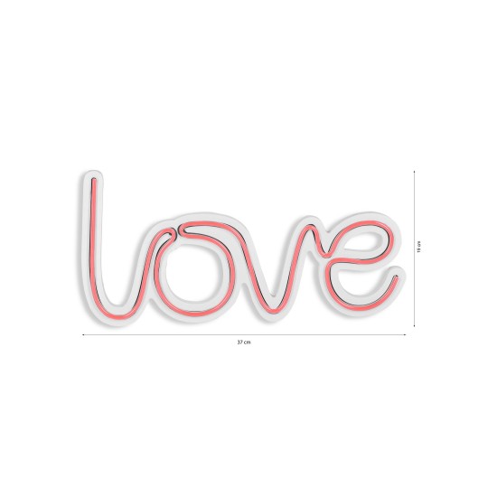 Decorative Plastic Led Lighting Love - Pink Pink Wallxpert Decorative Plastic Led Lighting Love - Pink Pink