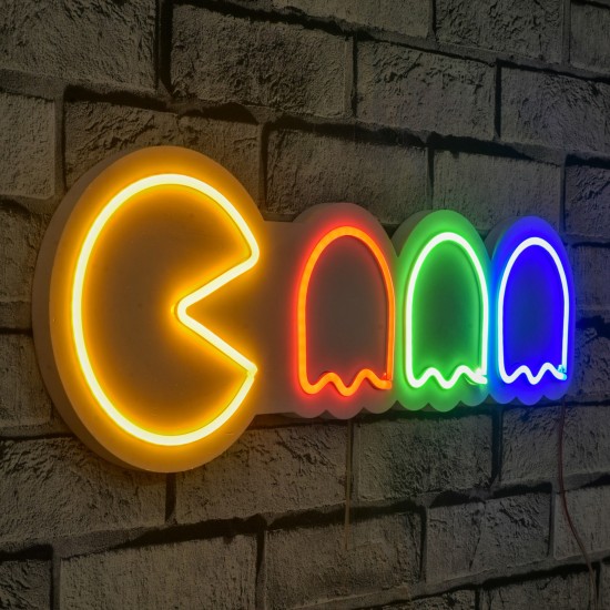 Decorative Plastic Led Lighting Pacman - Multicolor Multicolor Wallxpert Decorative Plastic Led Lighting Pacman - Multicolor Multicolor