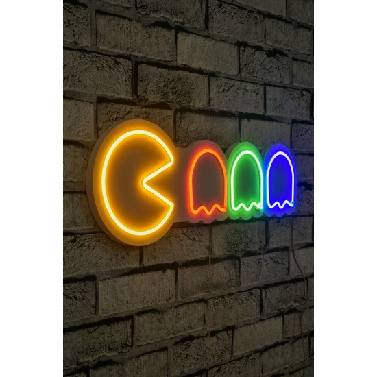 Decorative Plastic Led Lighting Pacman - Multicolor Multicolor Wallxpert Decorative Plastic Led Lighting Pacman - Multicolor Multicolor