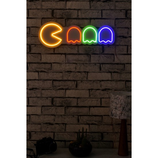 Decorative Plastic Led Lighting Pacman - Multicolor Multicolor Wallxpert Decorative Plastic Led Lighting Pacman - Multicolor Multicolor