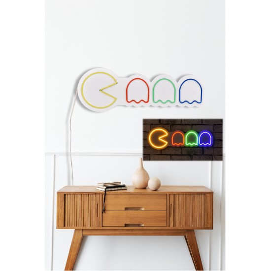 Decorative Plastic Led Lighting Pacman - Multicolor Multicolor Wallxpert Decorative Plastic Led Lighting Pacman - Multicolor Multicolor