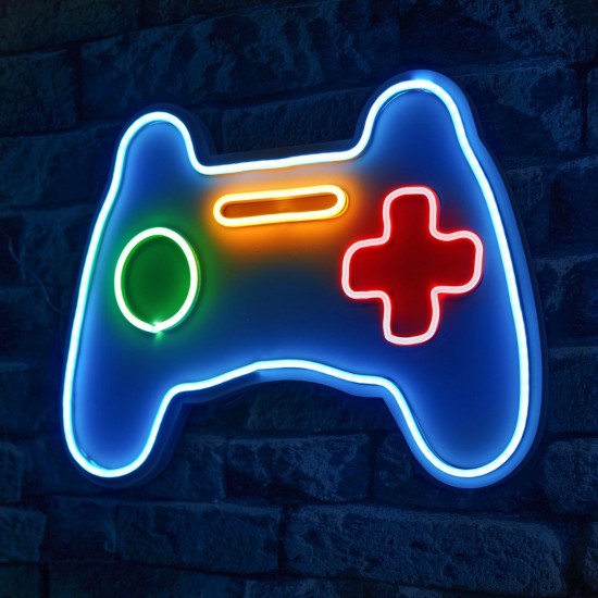 Decorative Plastic Led Lighting Play Station Gaming Controller - Blue Multicolor Wallxpert Decorative Plastic Led Lighting Play Station Gaming Controller - Blue Multicolor