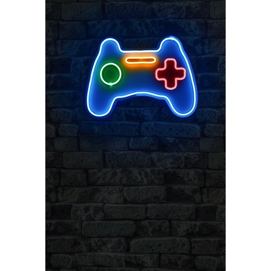 Decorative Plastic Led Lighting Play Station Gaming Controller - Blue Multicolor Wallxpert Decorative Plastic Led Lighting Play Station Gaming Controller - Blue Multicolor