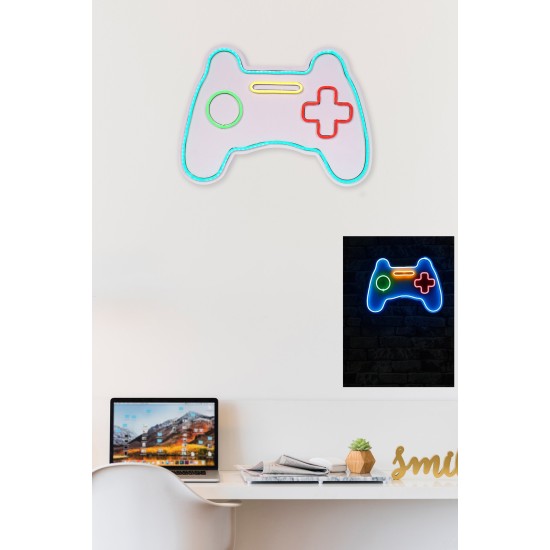 Decorative Plastic Led Lighting Play Station Gaming Controller - Blue Multicolor Wallxpert Decorative Plastic Led Lighting Play Station Gaming Controller - Blue Multicolor
