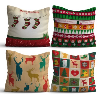 Cushion Set (4 Pieces) NYXMAS05 Multicolor
