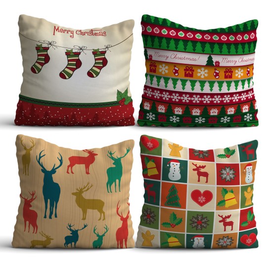 Aberto Design Cushion Set (4 Pieces) NYXMAS05 Multicolor
