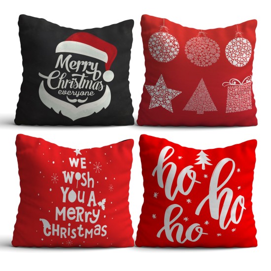 Cushion Set (4 Pieces) NYXMAS09 Multicolor Aberto Design Cushion Set (4 Pieces) NYXMAS09 Multicolor