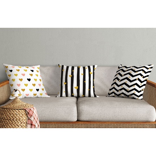 Cushion Cover Set (3 Pieces) HMI-KIR-100 Multicolor Aberto Design Cushion Cover Set (3 Pieces) HMI-KIR-100 Multicolor