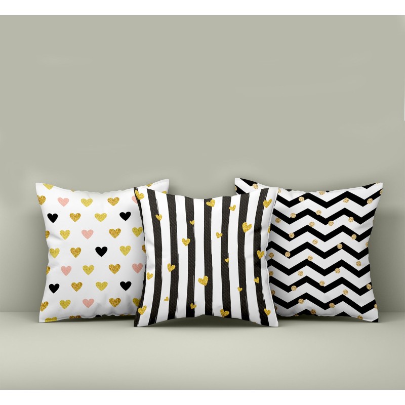 Aberto Design Cushion Cover Set (3 Pieces) HMI-KIR-100 Multicolor