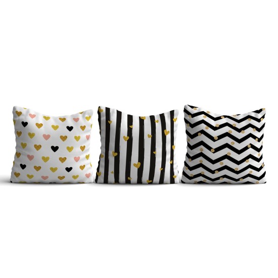 Cushion Cover Set (3 Pieces) HMI-KIR-100 Multicolor Aberto Design Cushion Cover Set (3 Pieces) HMI-KIR-100 Multicolor