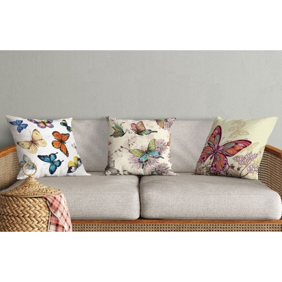 Cushion Cover Set (3 Pieces) HMI-KIR-103 Multicolor Aberto Design Cushion Cover Set (3 Pieces) HMI-KIR-103 Multicolor