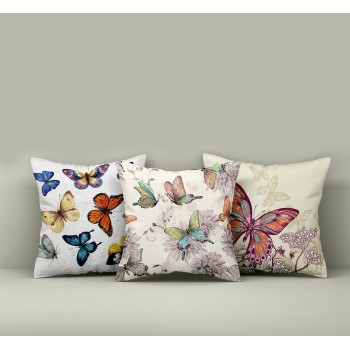 Cushion Cover Set (3 Pieces) HMI-KIR-103 Multicolor