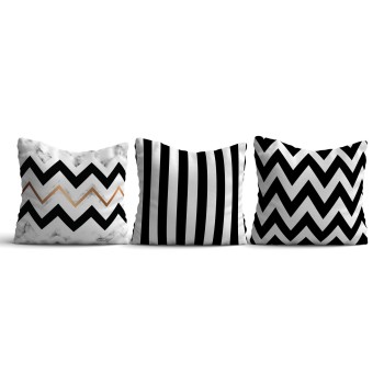 Cushion Cover Set (3 Pieces) HMI-KIR-108 Multicolor
