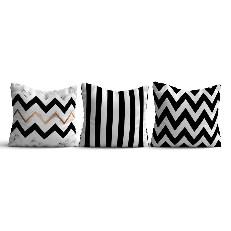 Aberto Design Cushion Cover Set (3 Pieces) HMI-KIR-108 Multicolor