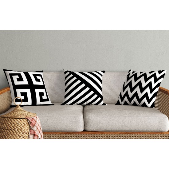 Cushion Cover Set (3 Pieces) HMI-KIR-116 Multicolor Aberto Design Cushion Cover Set (3 Pieces) HMI-KIR-116 Multicolor