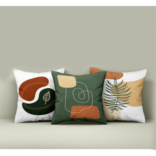 Cushion Cover Set (3 Pieces) HMI-KIR-126 Multicolor Aberto Design Cushion Cover Set (3 Pieces) HMI-KIR-126 Multicolor