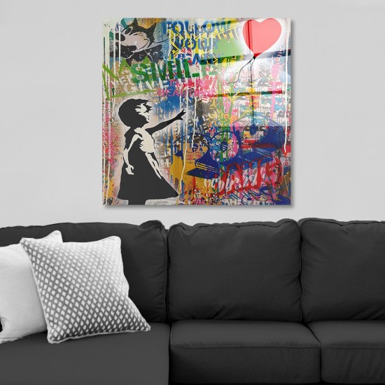 Decorative Tempered Glass Painting CAM4124_5050 Multicolor Wallxpert Decorative Tempered Glass Painting CAM4124_5050 Multicolor