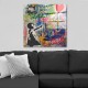 Decorative Tempered Glass Painting CAM4124_5050 Multicolor Wallxpert Decorative Tempered Glass Painting CAM4124_5050 Multicolor