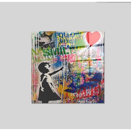 Decorative Tempered Glass Painting CAM4124_5050 Multicolor Wallxpert Decorative Tempered Glass Painting CAM4124_5050 Multicolor