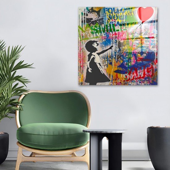 Decorative Tempered Glass Painting CAM4124_5050 Multicolor Wallxpert Decorative Tempered Glass Painting CAM4124_5050 Multicolor