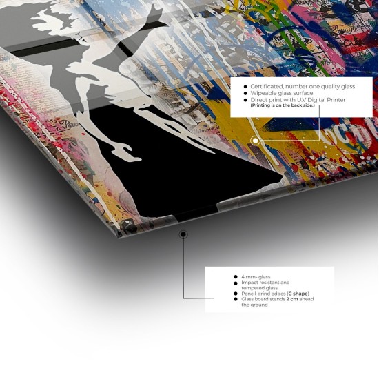 Decorative Tempered Glass Painting CAM4124_5050 Multicolor Wallxpert Decorative Tempered Glass Painting CAM4124_5050 Multicolor