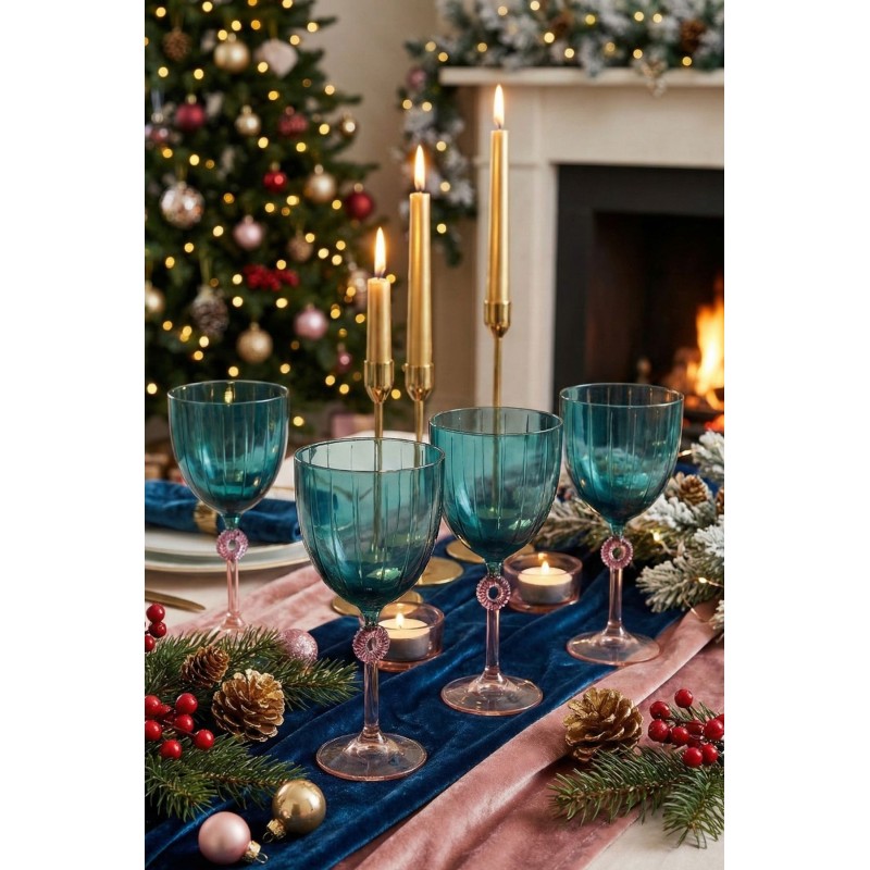 Wine Glass Set (4 Pieces) RAKLE258 Blue
