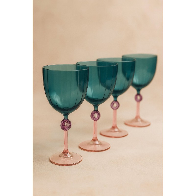 Wine Glass Set (4 Pieces) RAKLE258 Blue