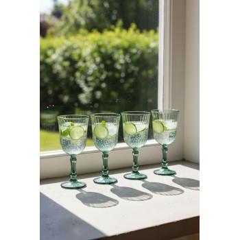 Wine Glass Set (4 Pieces) RAKLE346 Green