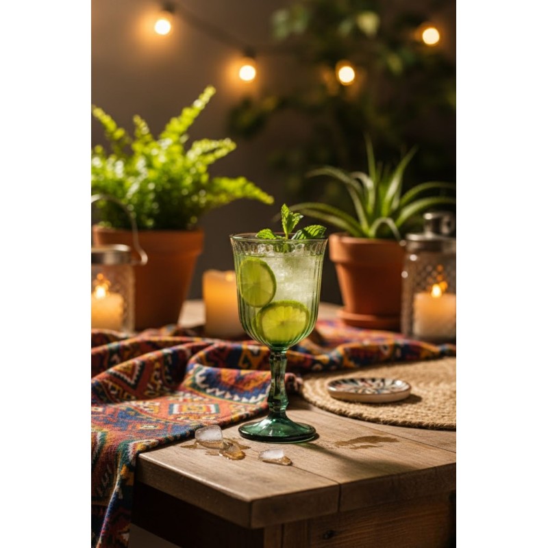 Wine Glass Set (4 Pieces) RAKLE346 Green